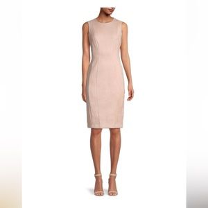 Tan suede  Calvin Klein formal dress.